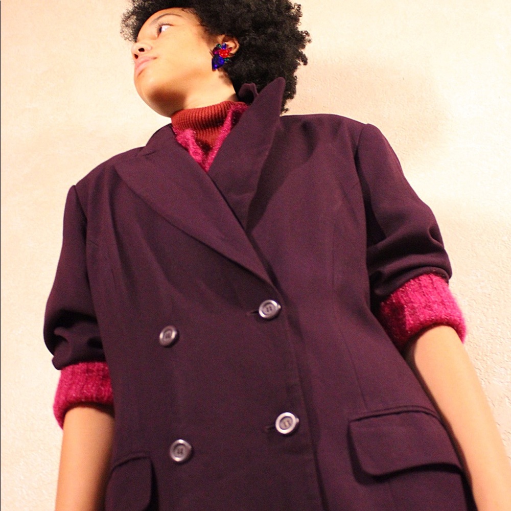 Worthington 90s Purple Boyfriend Blazer